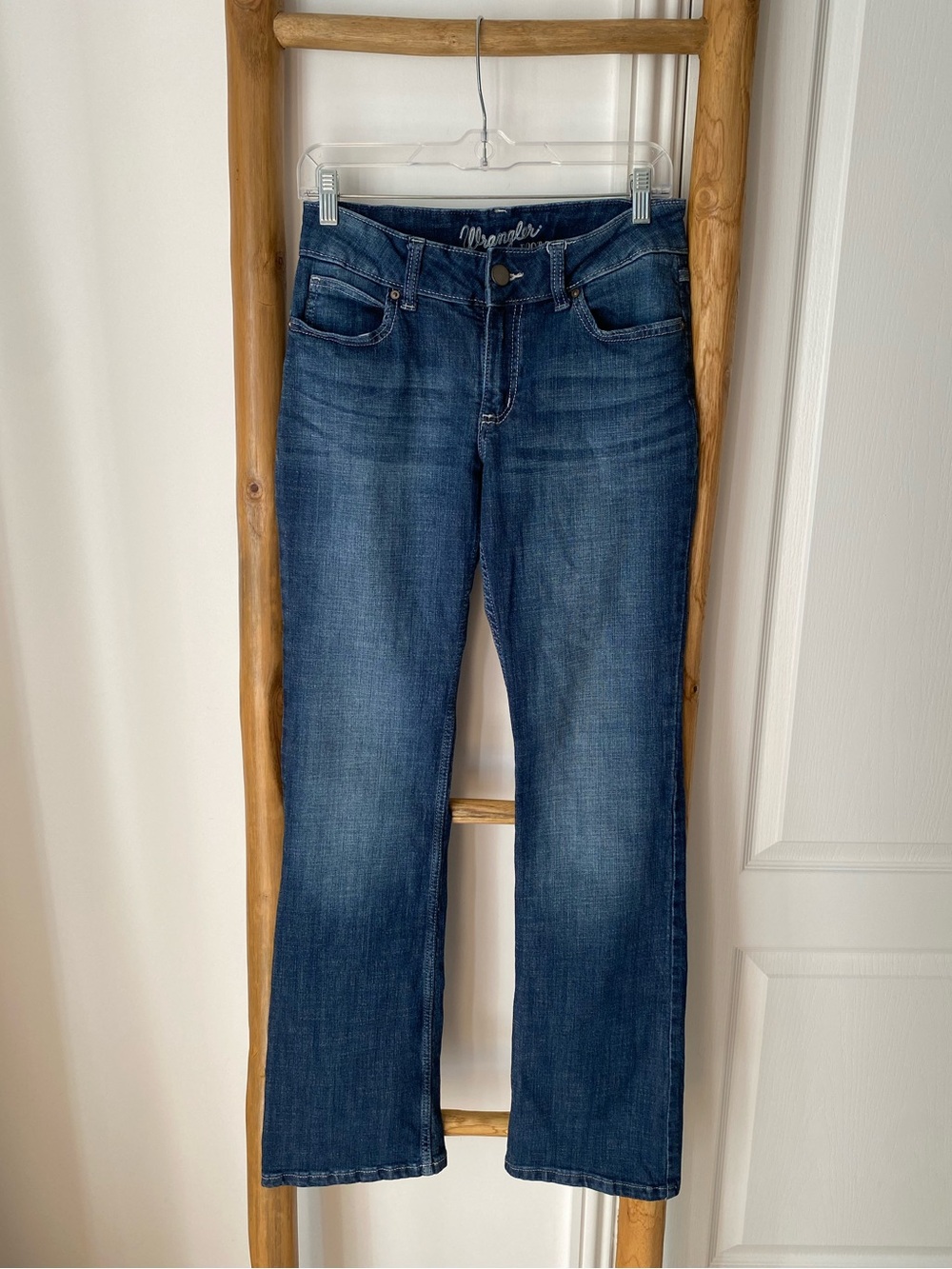 Wrangler Retro Low Rise Bootcut Dark Wash Jeans Size 5x34 (Juniors) Y2K